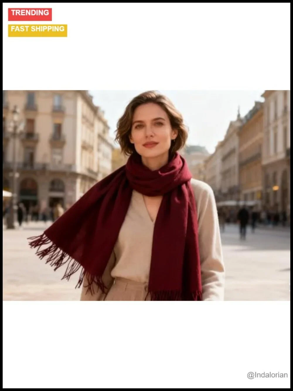 Men's Winter Scarf Thick Cashmere Shawl Long Warm Scarf